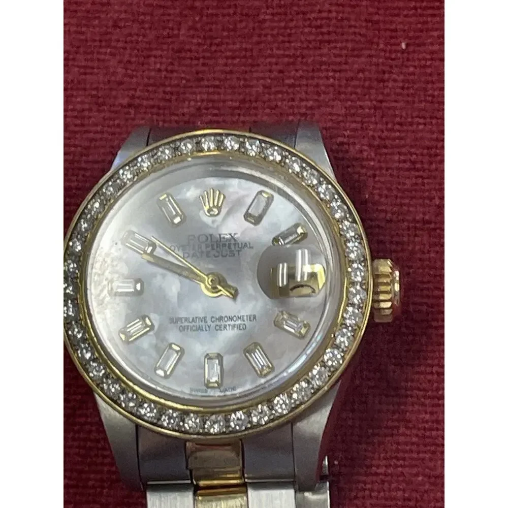 Rolex 69173 DateJust Ladies Watch 18k & SS Diamond Dial & Bezel - 1987 - SPBKN